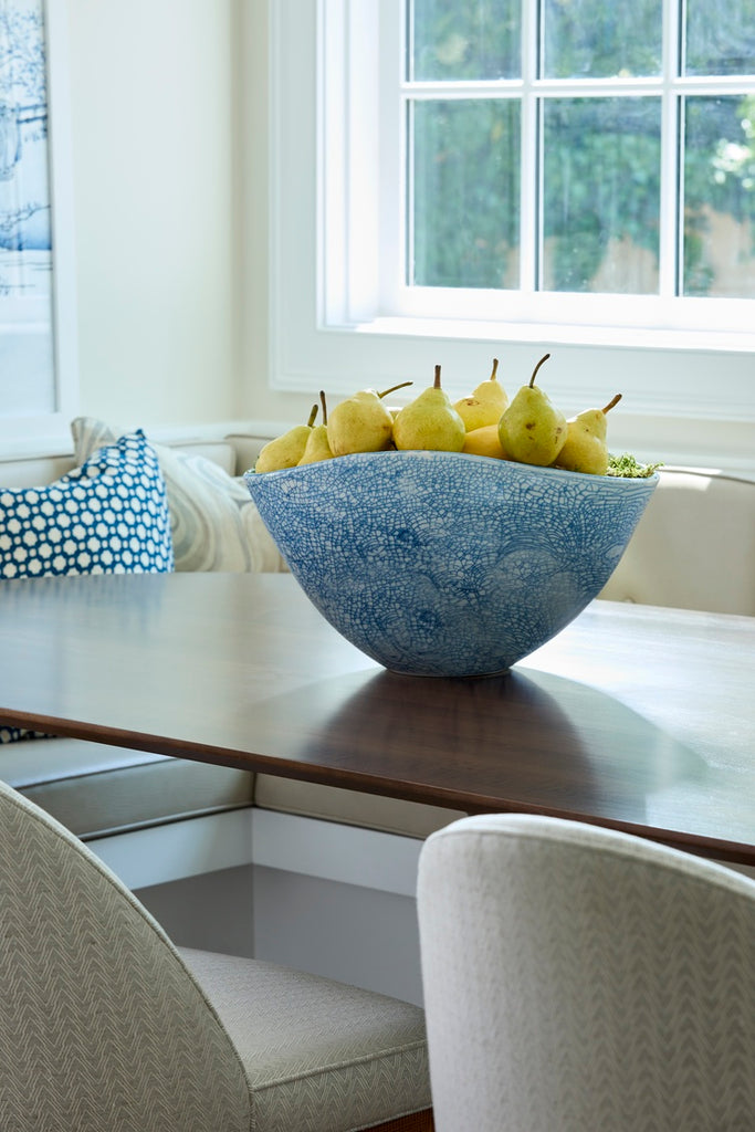 Blue Oval Centerpiece Bowl