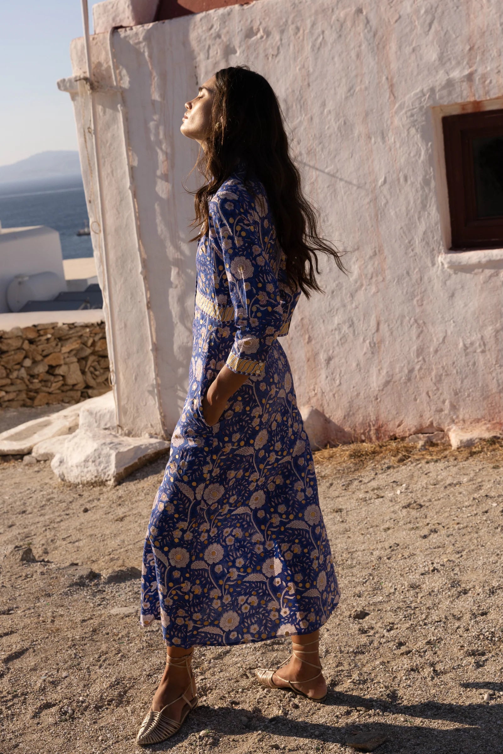 cobalt shirt dress Shirt Dress Maxi
