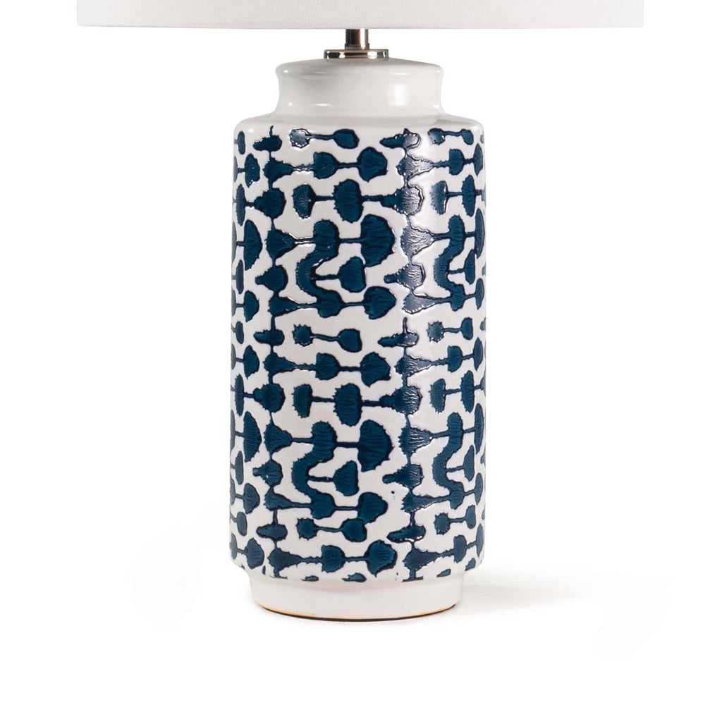 Indigo & White Dot Table Lamp