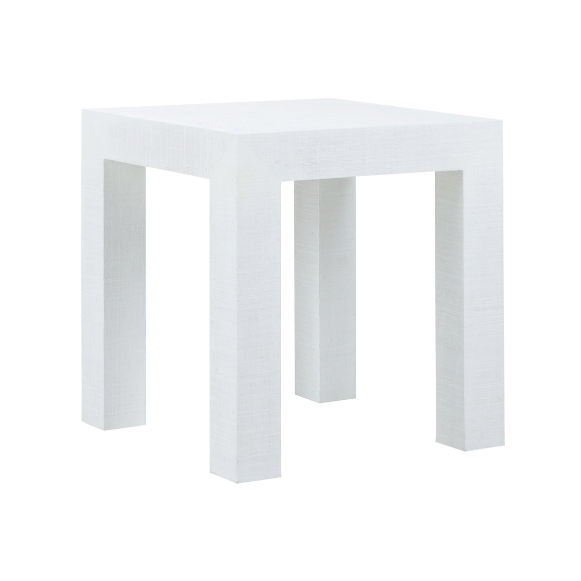 White Raffia Wrapped Side Table – ABODE HOME