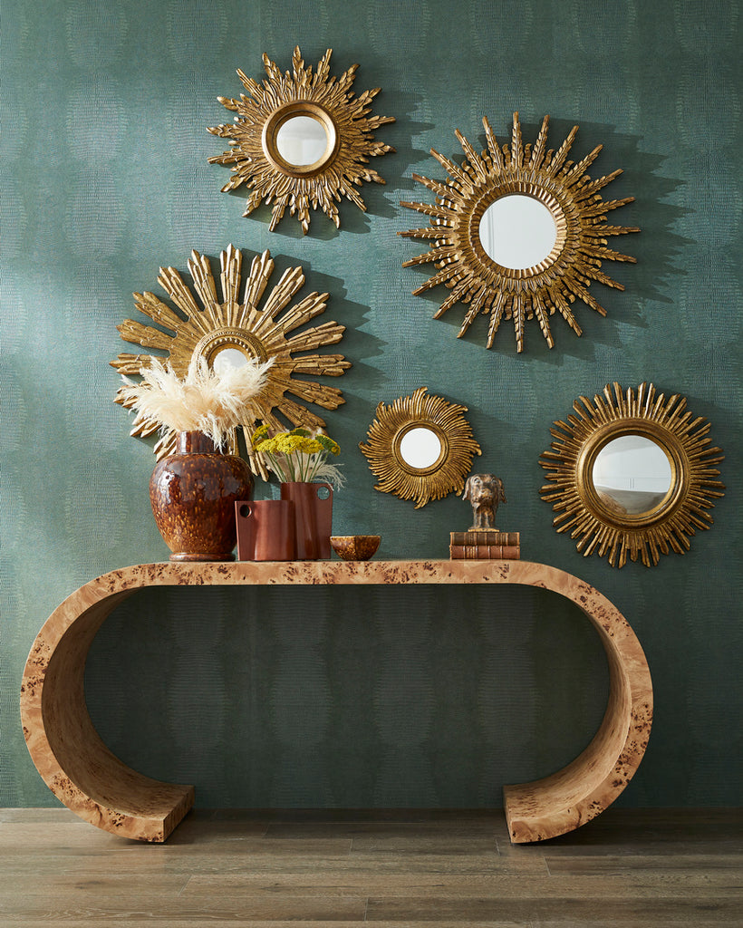 Antiqued Gold Ornate Mirror