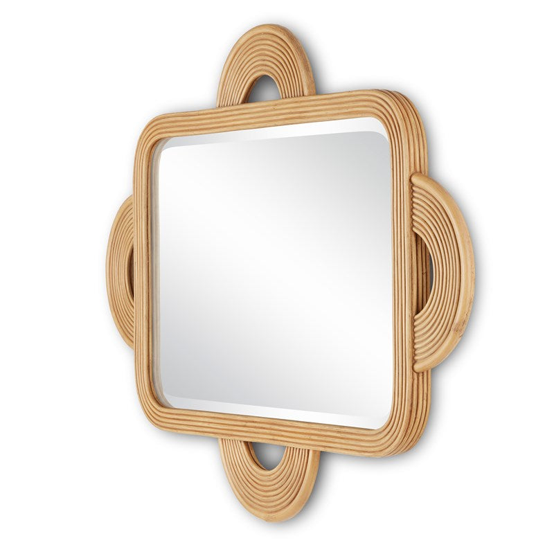 Sea Sand Rattan Rectangular Mirror