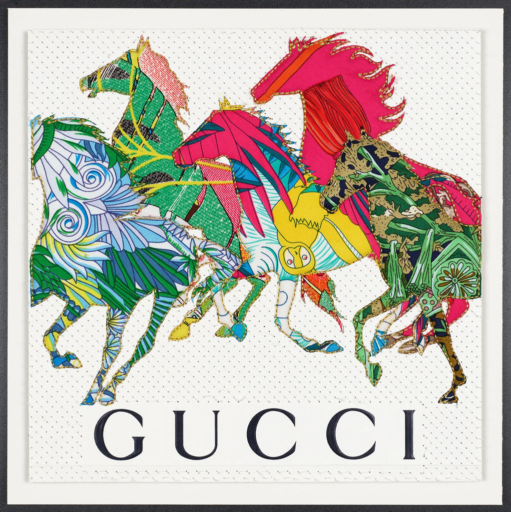 White Gucci Parade in Acrylic Frame