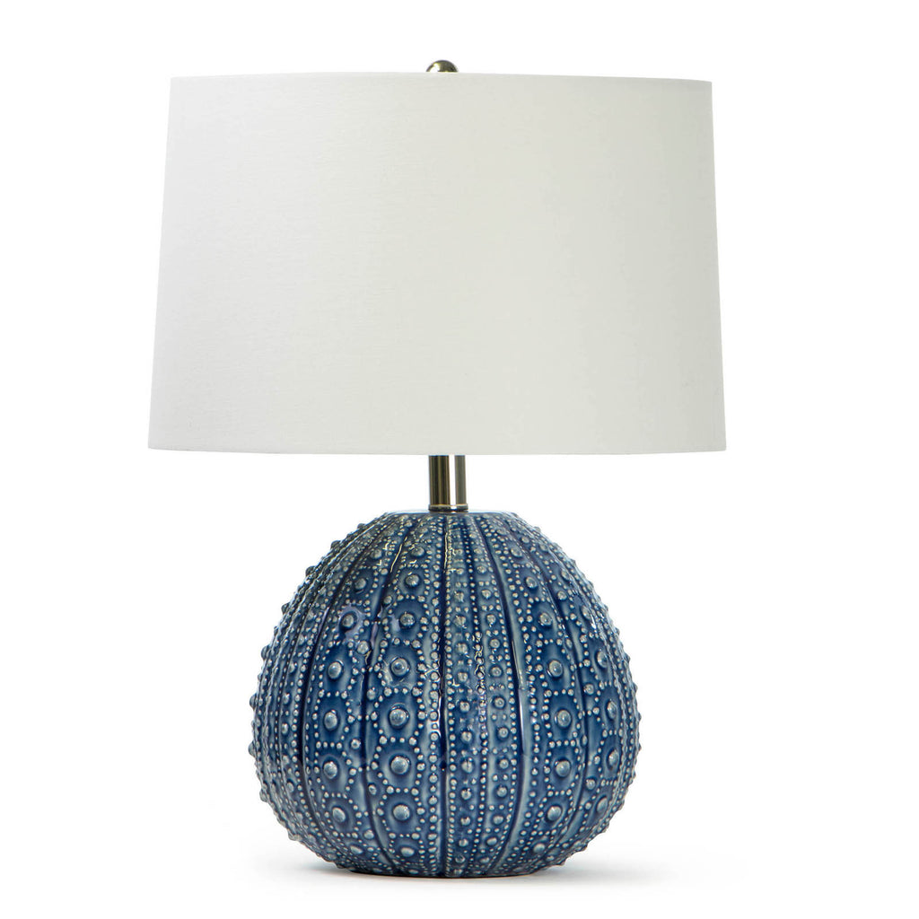 Blue Ceramic Sea Urchin Table Lamp