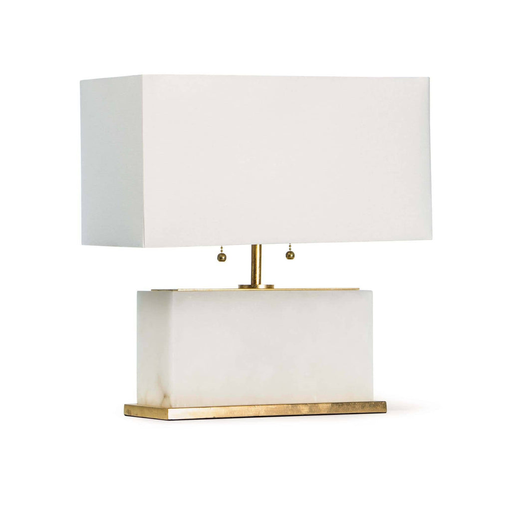 Rectangular Alabaster Table Lamp